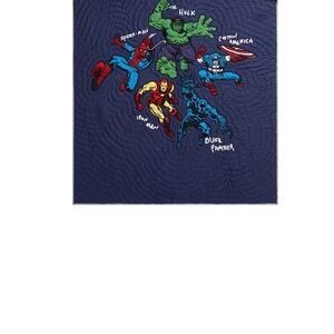 Pottery Barn Kids Blue Marvel Heroes Quilt
